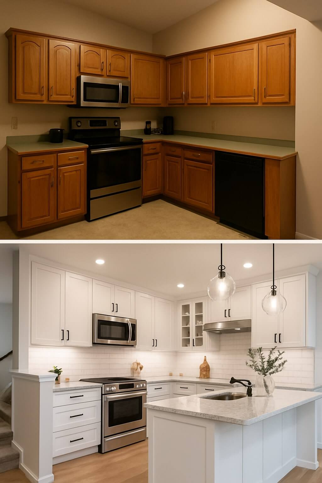 Tri-Level Kitchen Makeovers Before and After Inspiration for Your Remodel