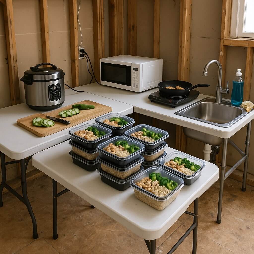 How to Meal Prep in a Temporary Kitchen During a Remodel